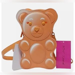 BETSEY JOHNSON Orange Teddy Gummy Bear Novelty Crossbody Bag NWT